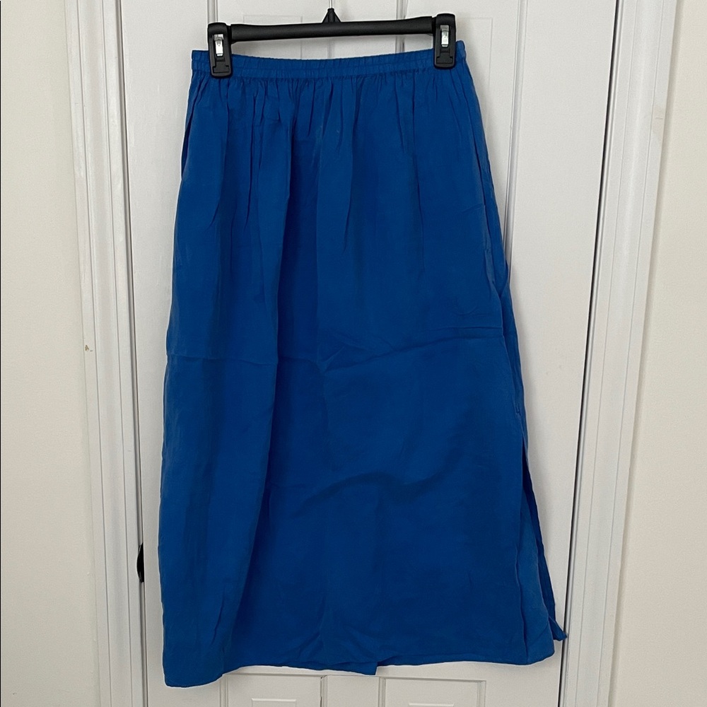 Club Monaco Vibrant Blue Midi Skirt